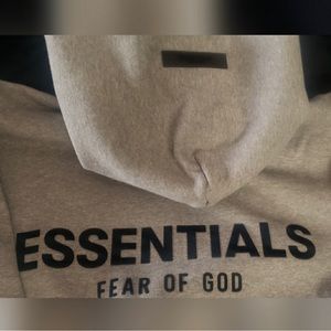 Fear of God Essentials Hoodie Dark Oatmeal! New with Tags! Size L